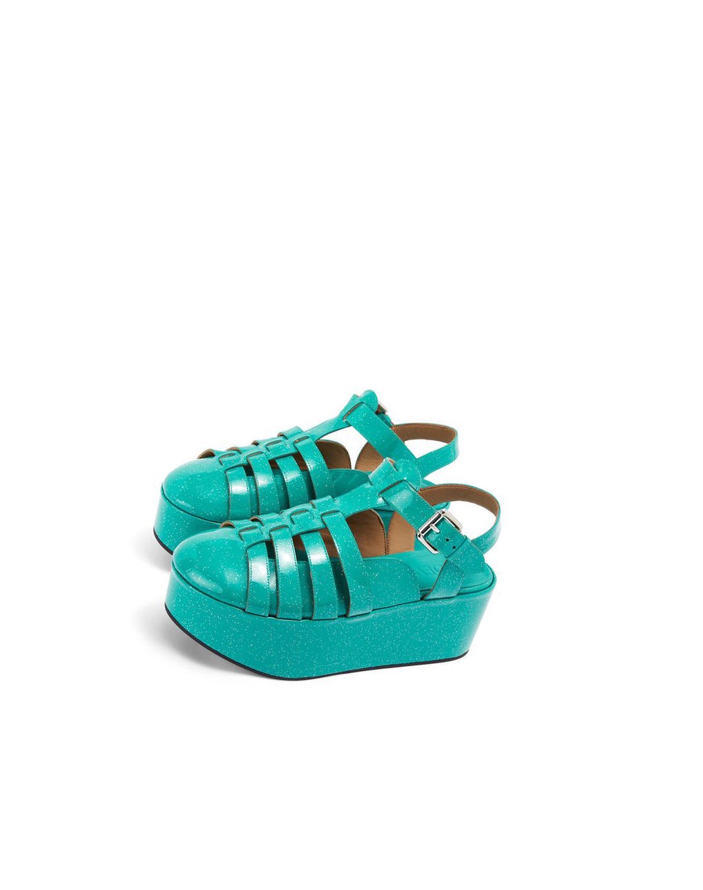 Loewe Wedge sandal in calfskin Turquesa | WDCTE-6517