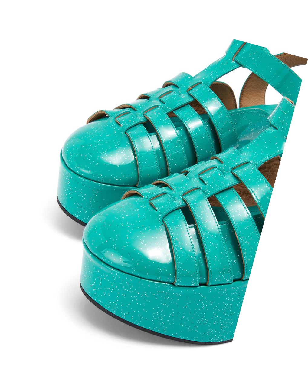 Loewe Wedge sandal in calfskin Turquesa | WDCTE-6517