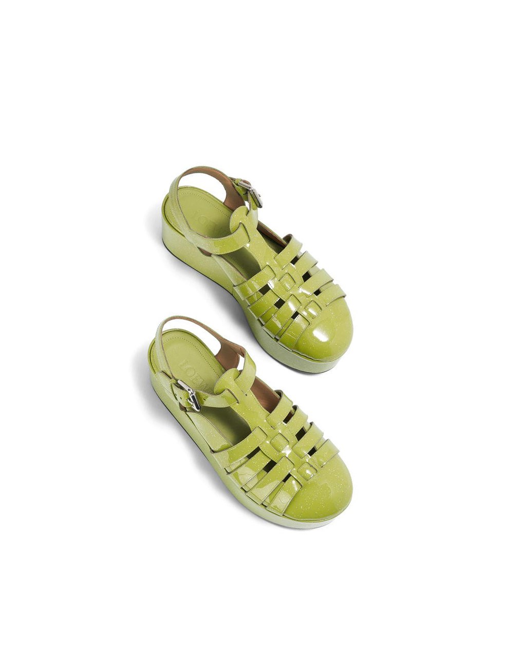 Loewe Wedge sandal in calfskin Verdes | PCKST-7905
