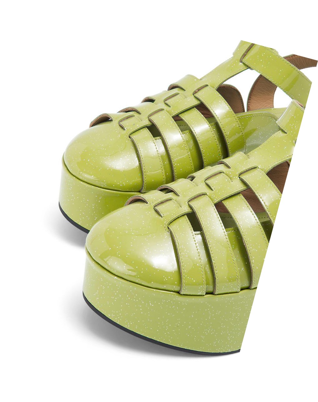 Loewe Wedge sandal in calfskin Verdes | PCKST-7905