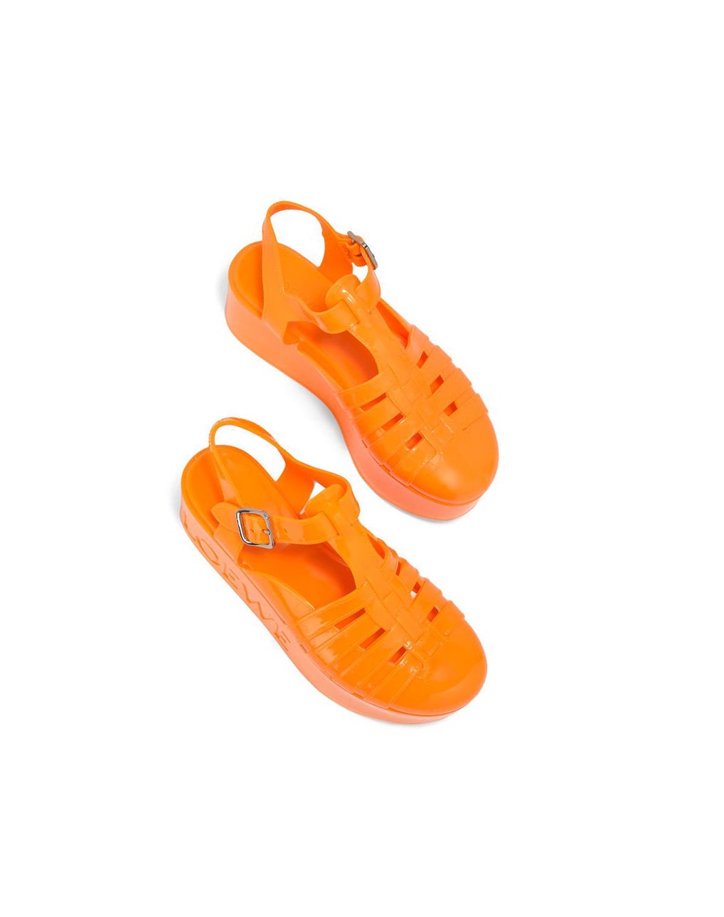 Loewe Wedge sandal in rubber Naranjas | ORCYU-0276