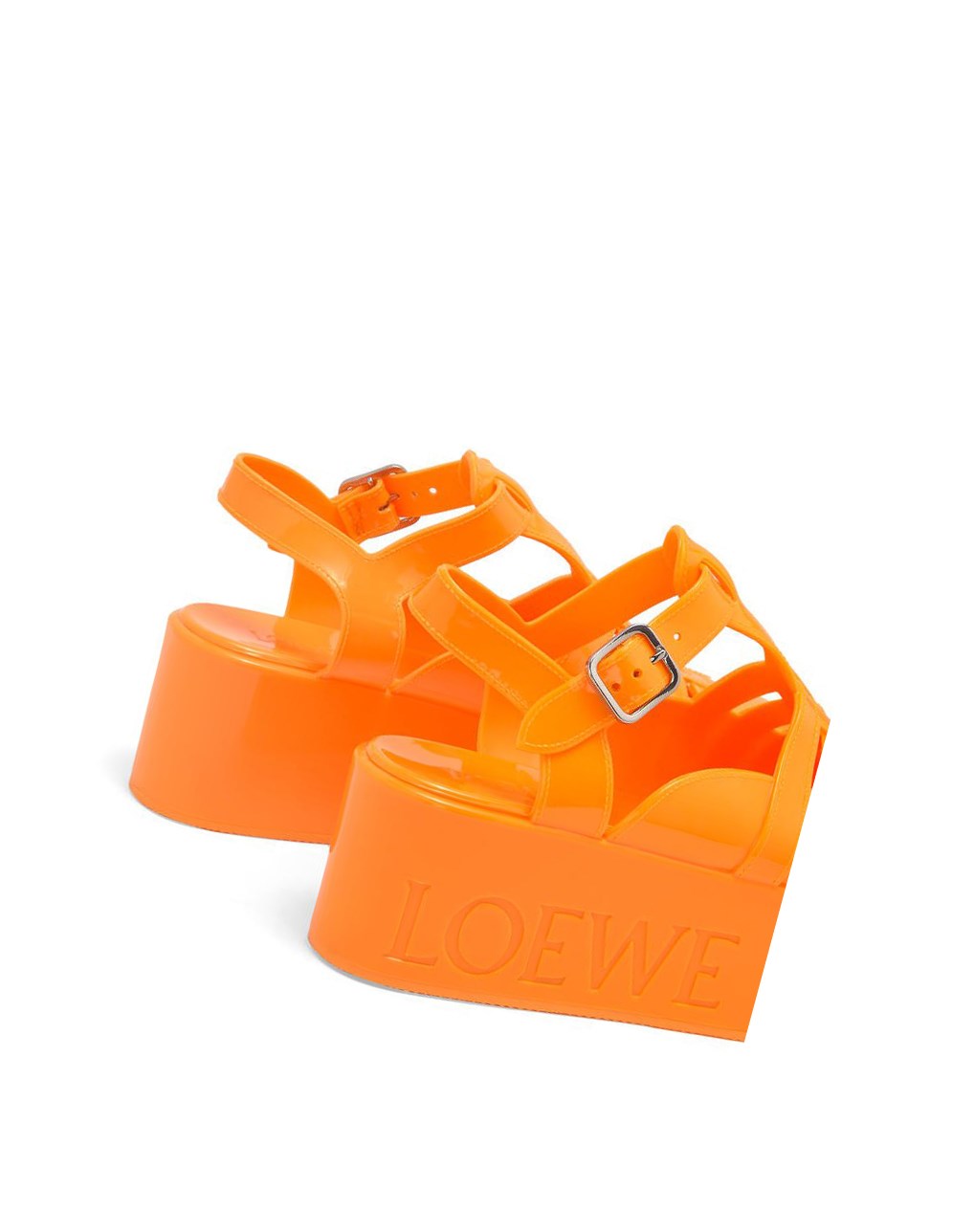 Loewe Wedge sandal in rubber Naranjas | ORCYU-0276