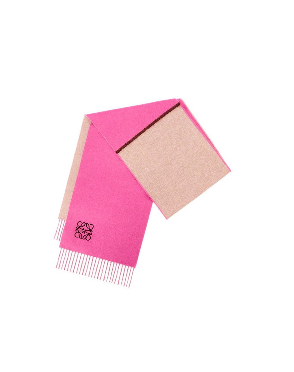 Loewe Window scarf in wool and cashmere Rosas Beige | RCDIY-1728