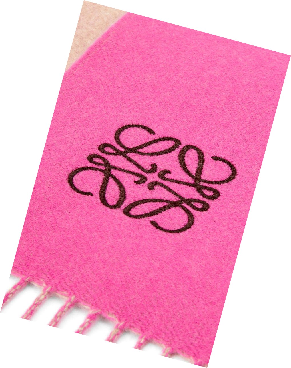 Loewe Window scarf in wool and cashmere Rosas Beige | RCDIY-1728