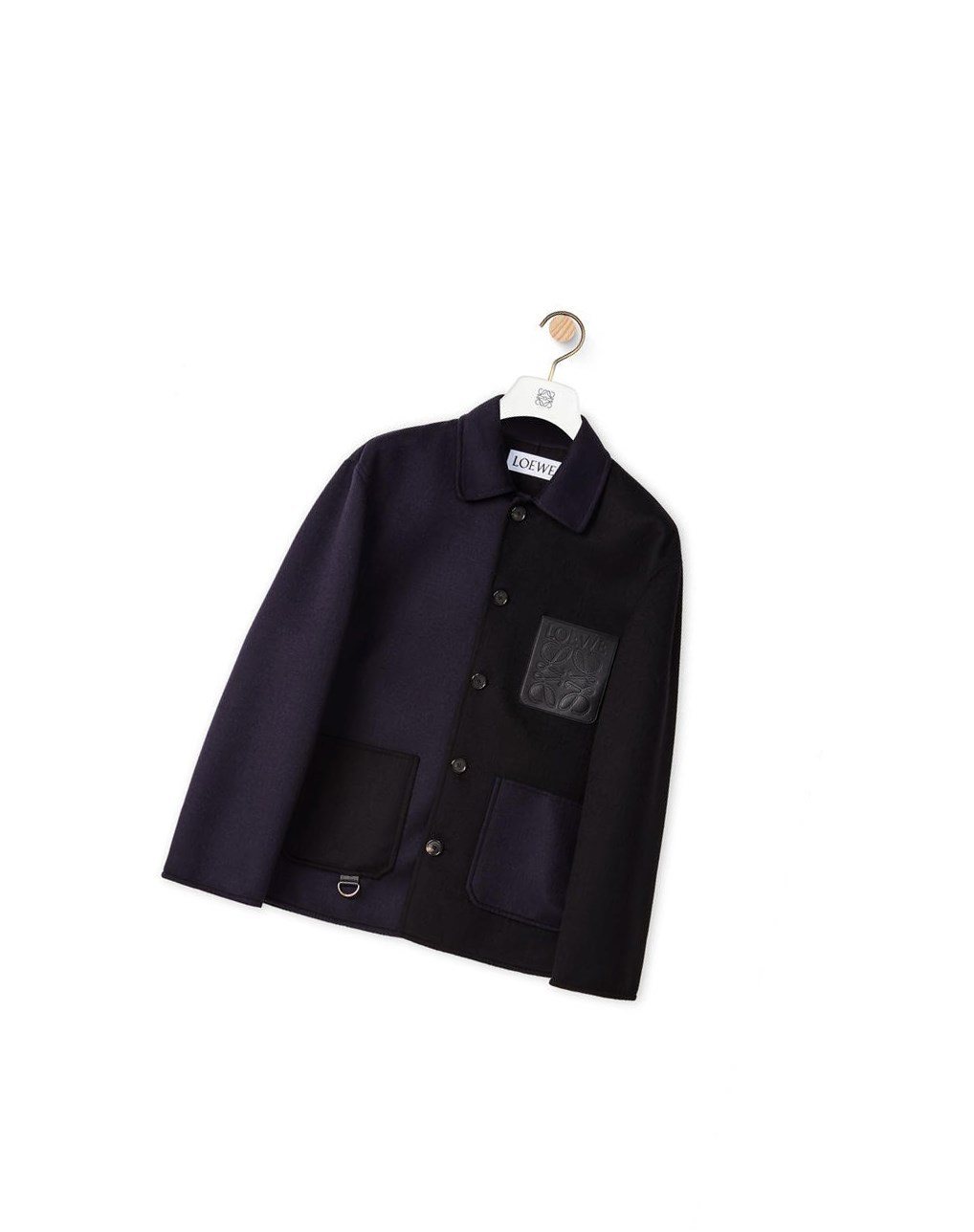 Loewe Workwear jacket in wool and cashmere Azul Marino Azules Negros | IVBCA-6349