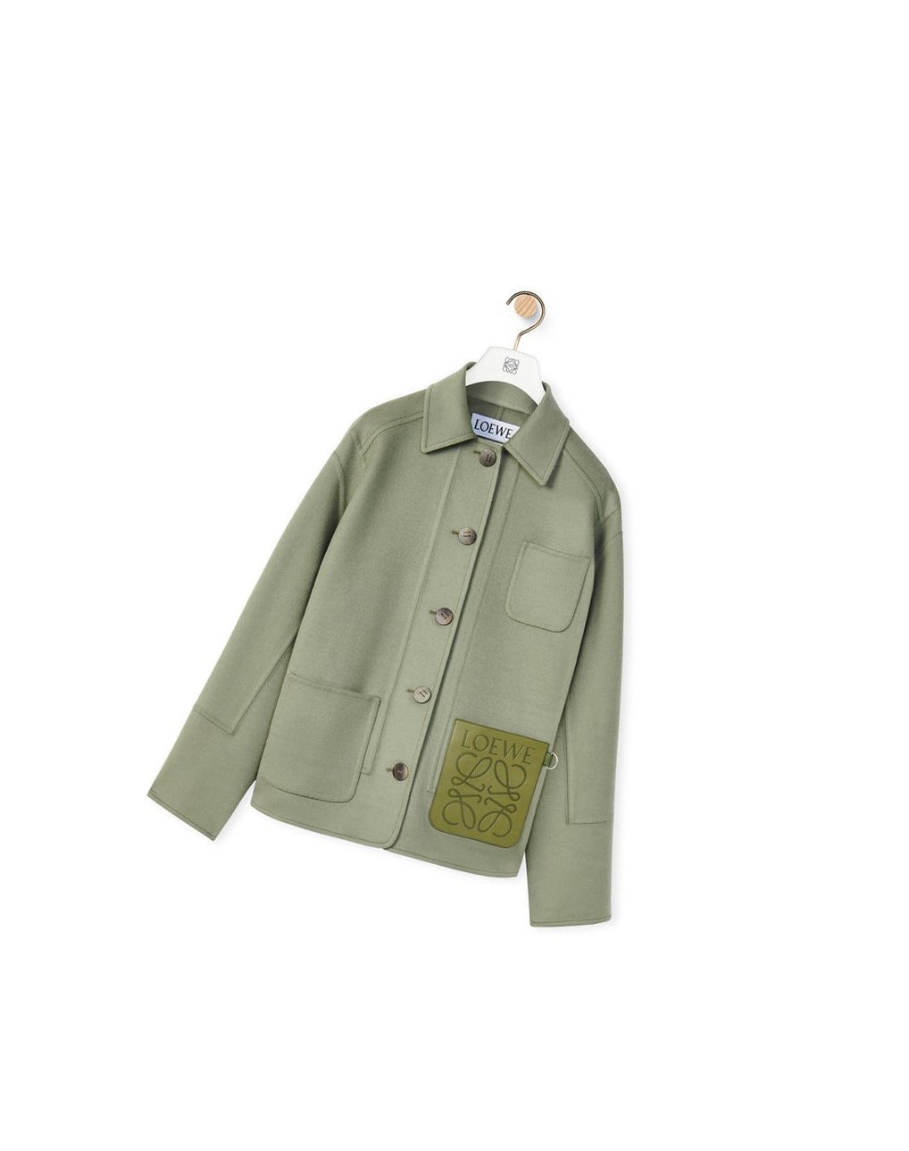 Loewe Workwear jacket in wool and cashmere Sage | VXCBD-4839