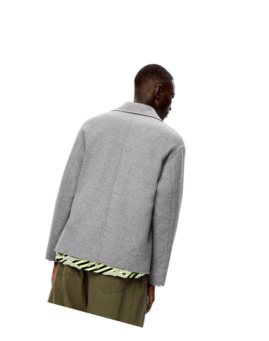 Loewe Workwear jacket in wool and cashmere Azul Marino Grises | VXUMY-4135
