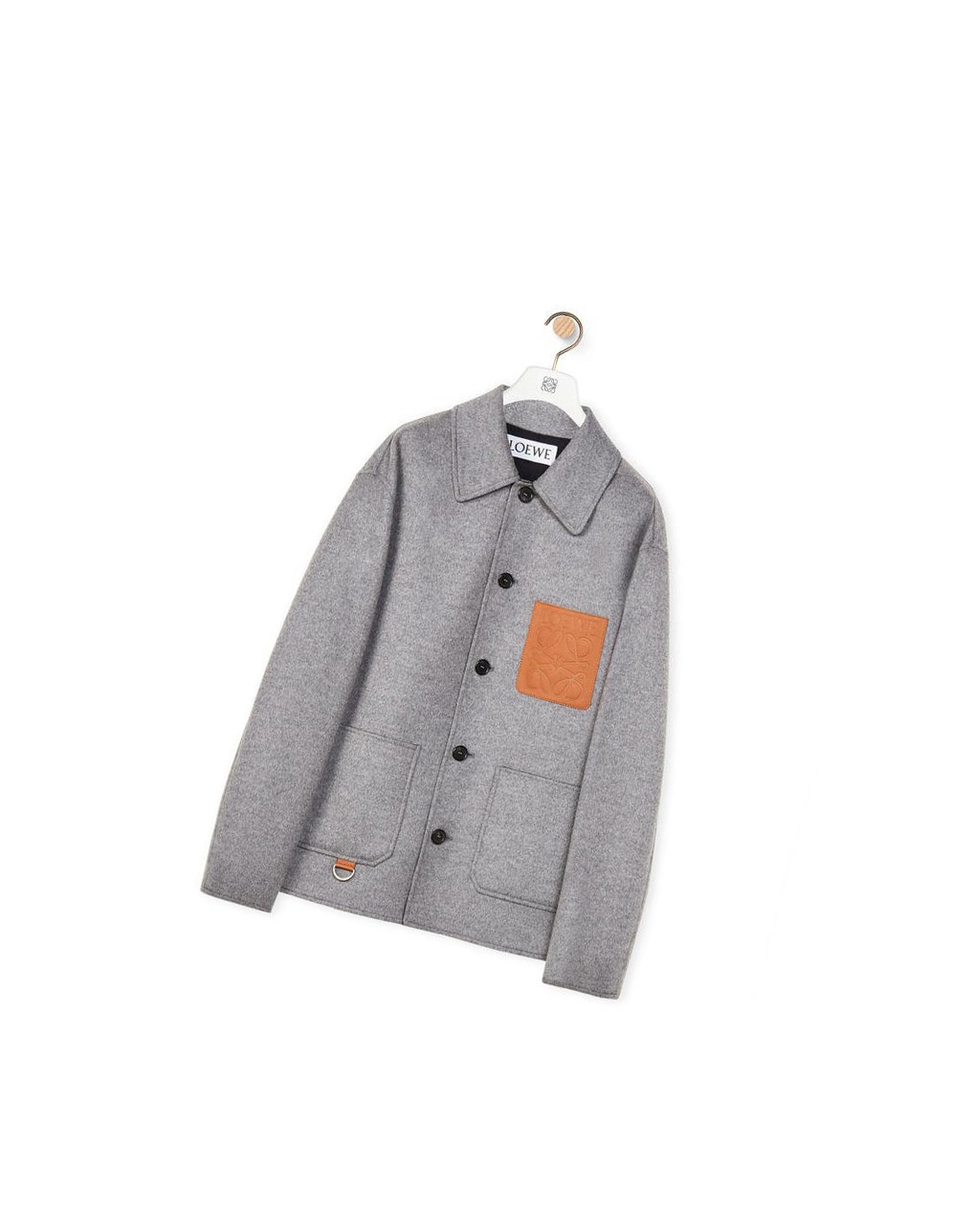 Loewe Workwear jacket in wool and cashmere Azul Marino Grises | VXUMY-4135