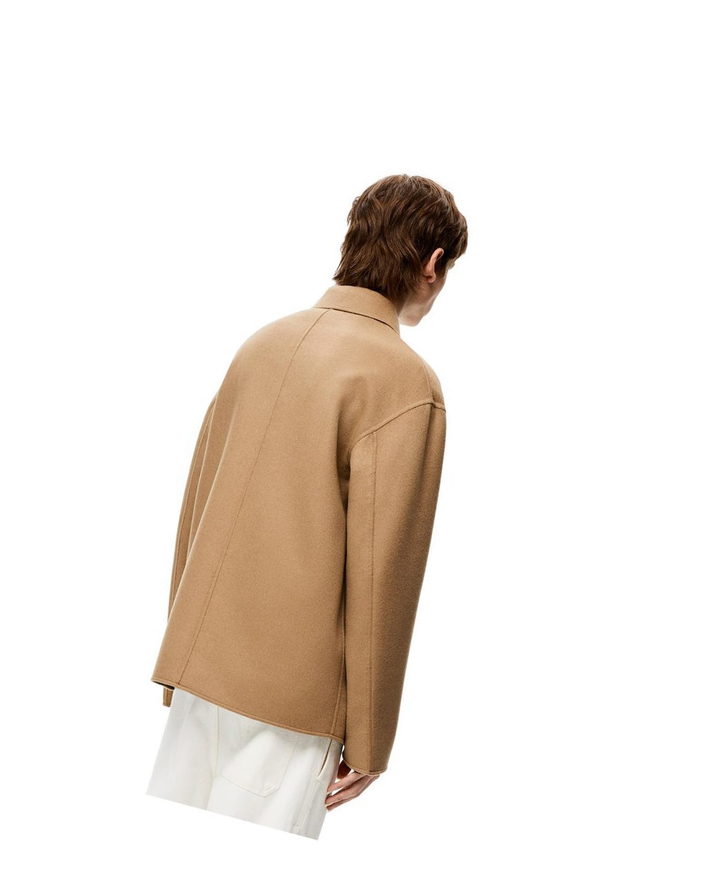 Loewe Workwear jacket in wool and cashmere Beige Kaki Verdes | WCQGX-8107
