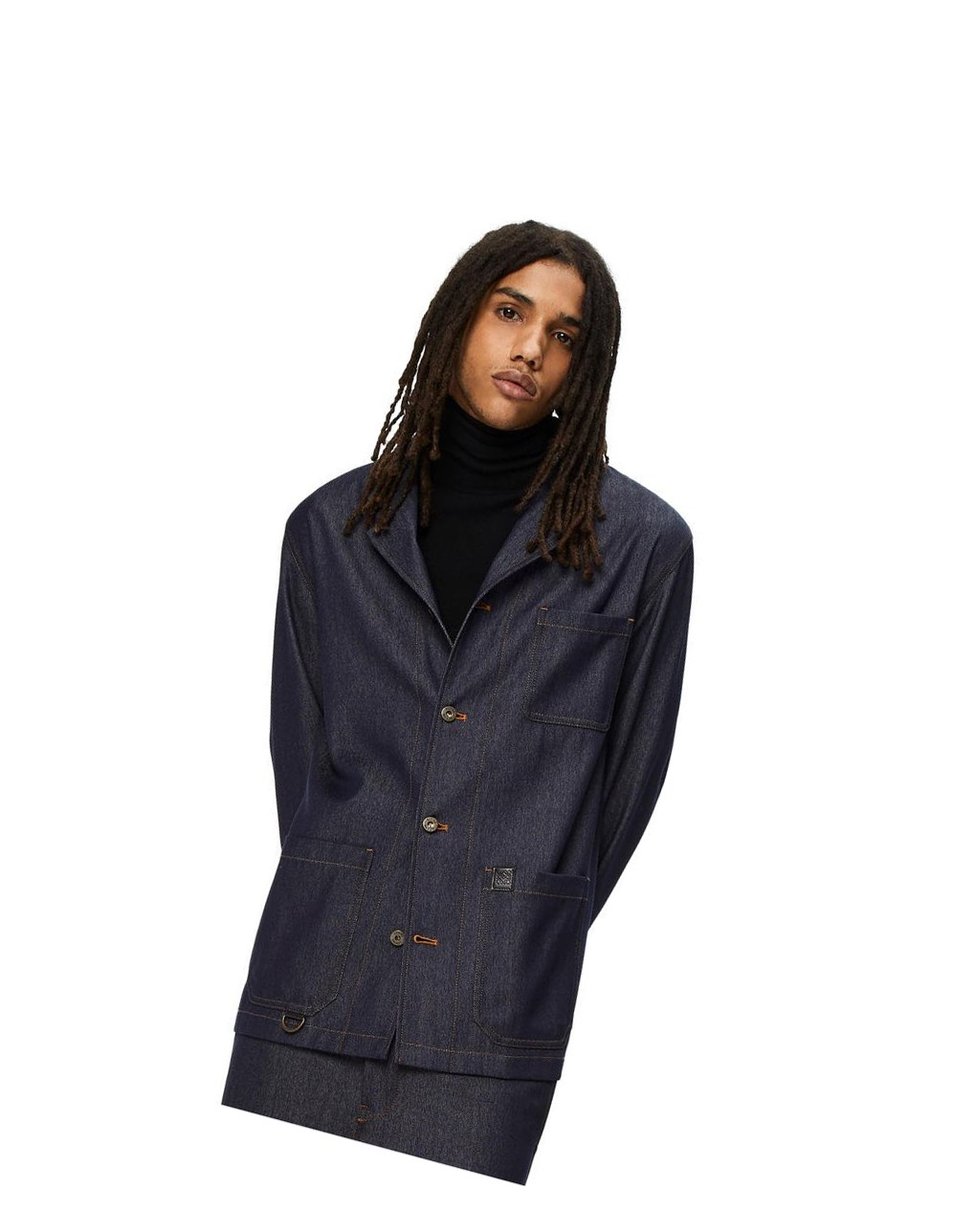 Loewe Workwear jacket in wool denim Azules | EGOTZ-4607
