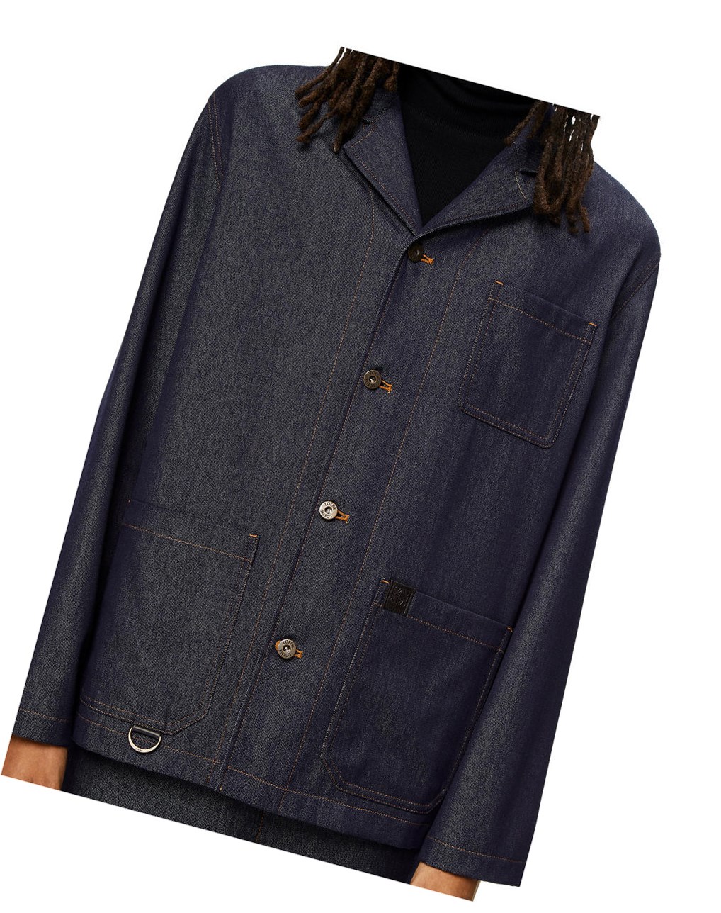 Loewe Workwear jacket in wool denim Azules | EGOTZ-4607