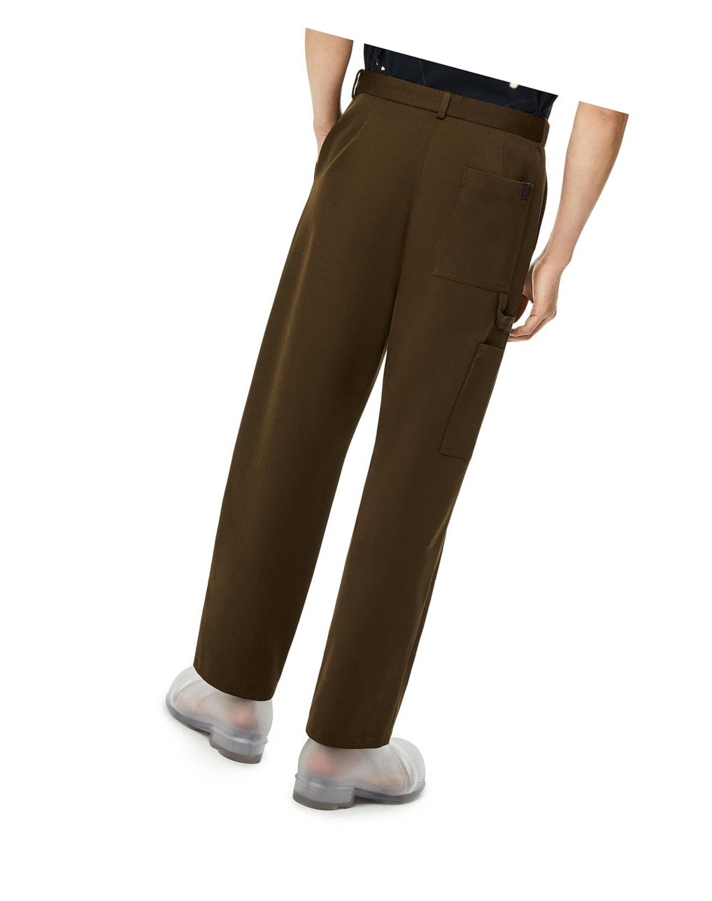 Loewe Workwear trousers in wool Verde Oliva Oscuro Verdes | TSIYR-4726