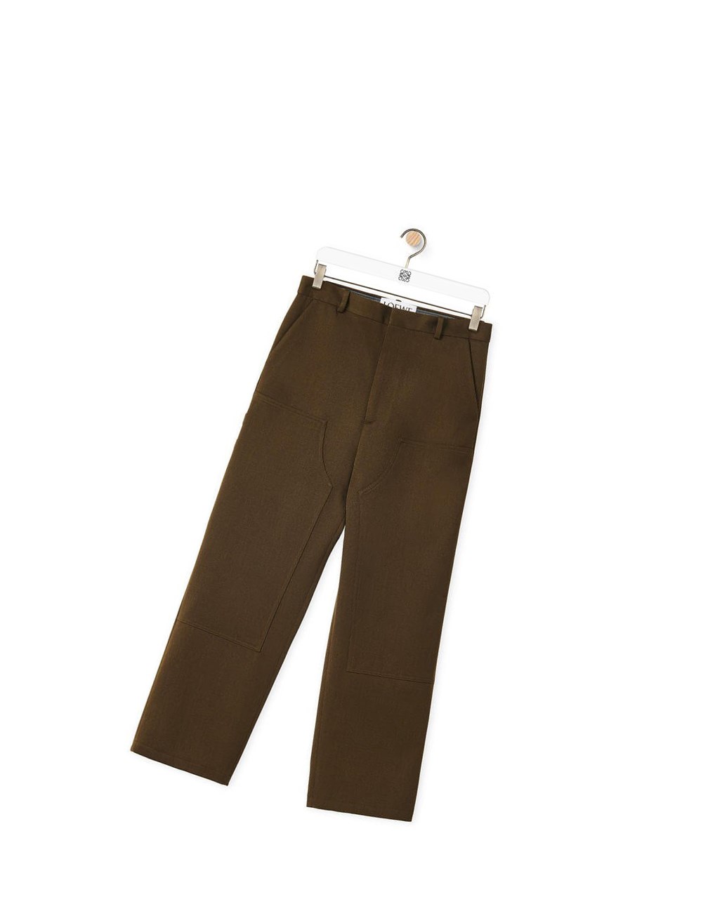Loewe Workwear trousers in wool Verde Oliva Oscuro Verdes | TSIYR-4726
