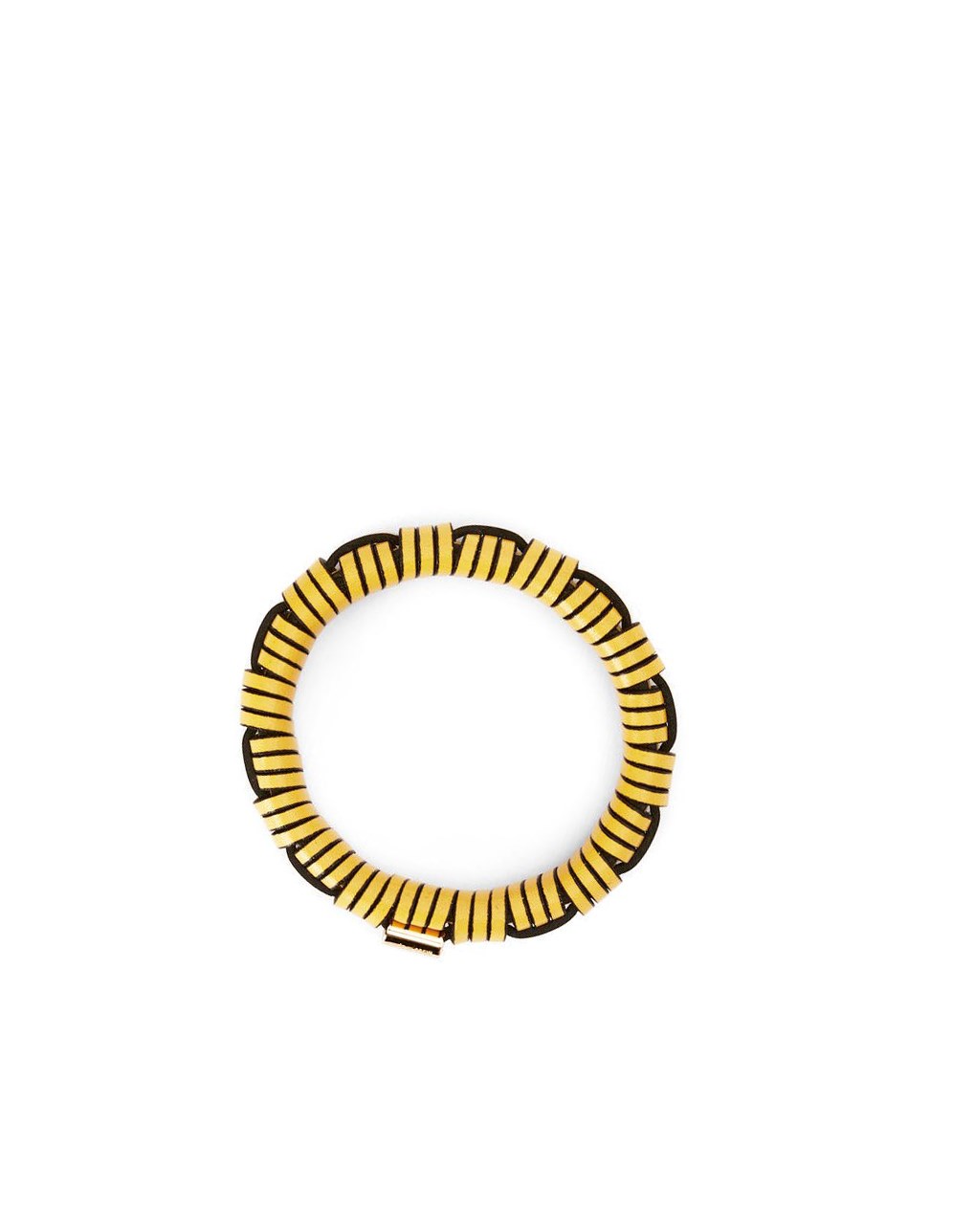 Loewe Woven bangle in brass and classic calfskin Amarillos | NXBTK-5983