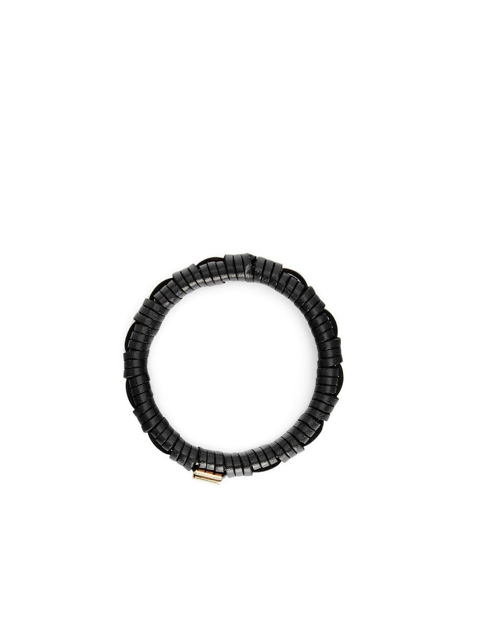Loewe Woven bangle in brass and classic calfskin Negros | VQYSG-9146