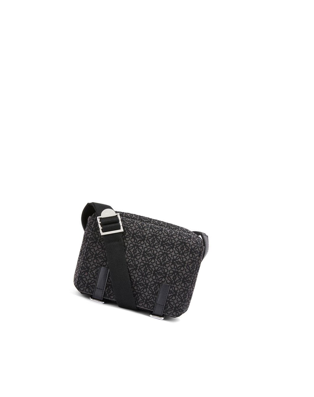 Loewe XS Military messenger bag in Anagram jacquard and calfskin Negros | GKVRE-7068