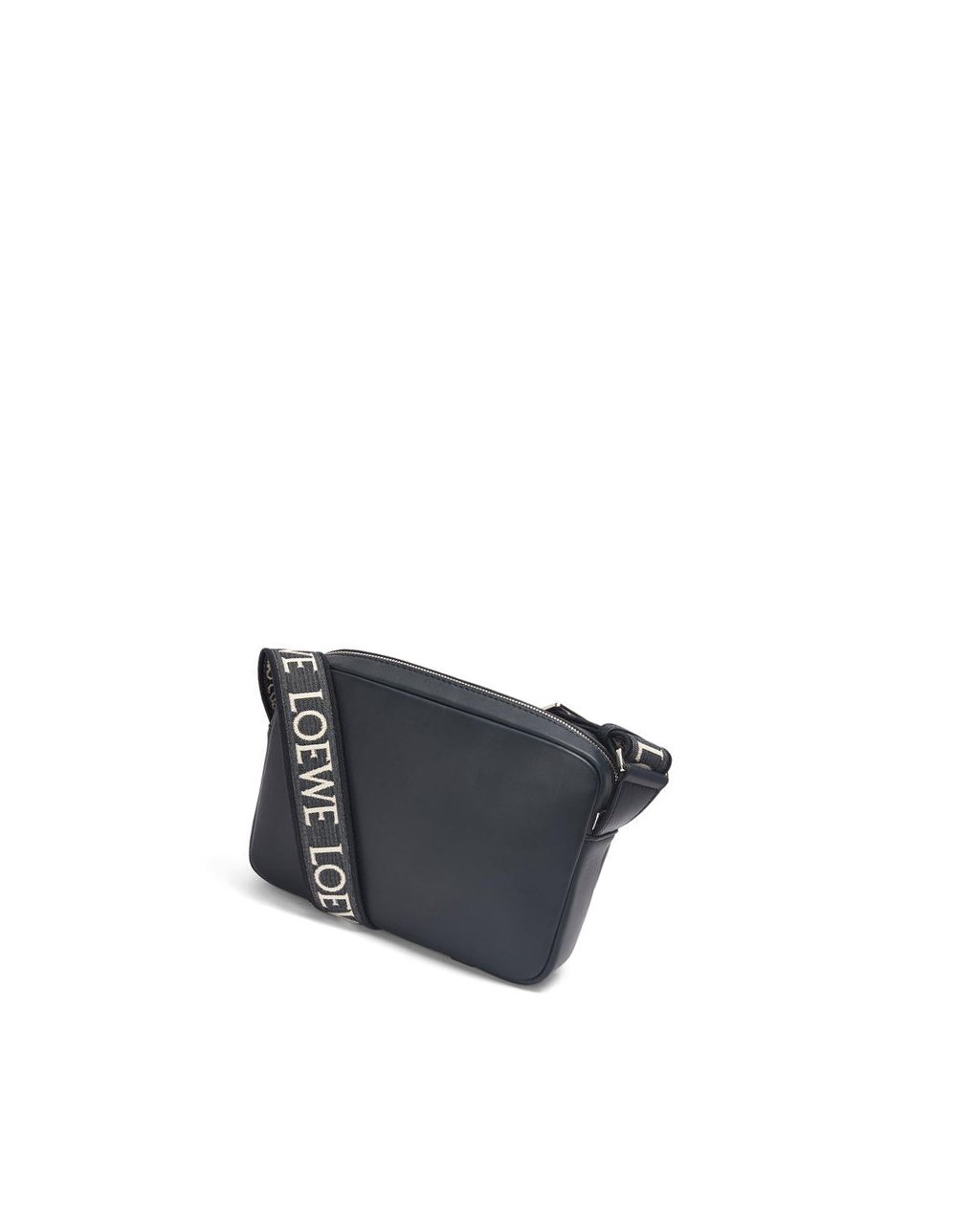 Loewe XS Military messenger bag in supple smooth calfskin and jacquard Azul Marino Oscuro | GZDLV-2039