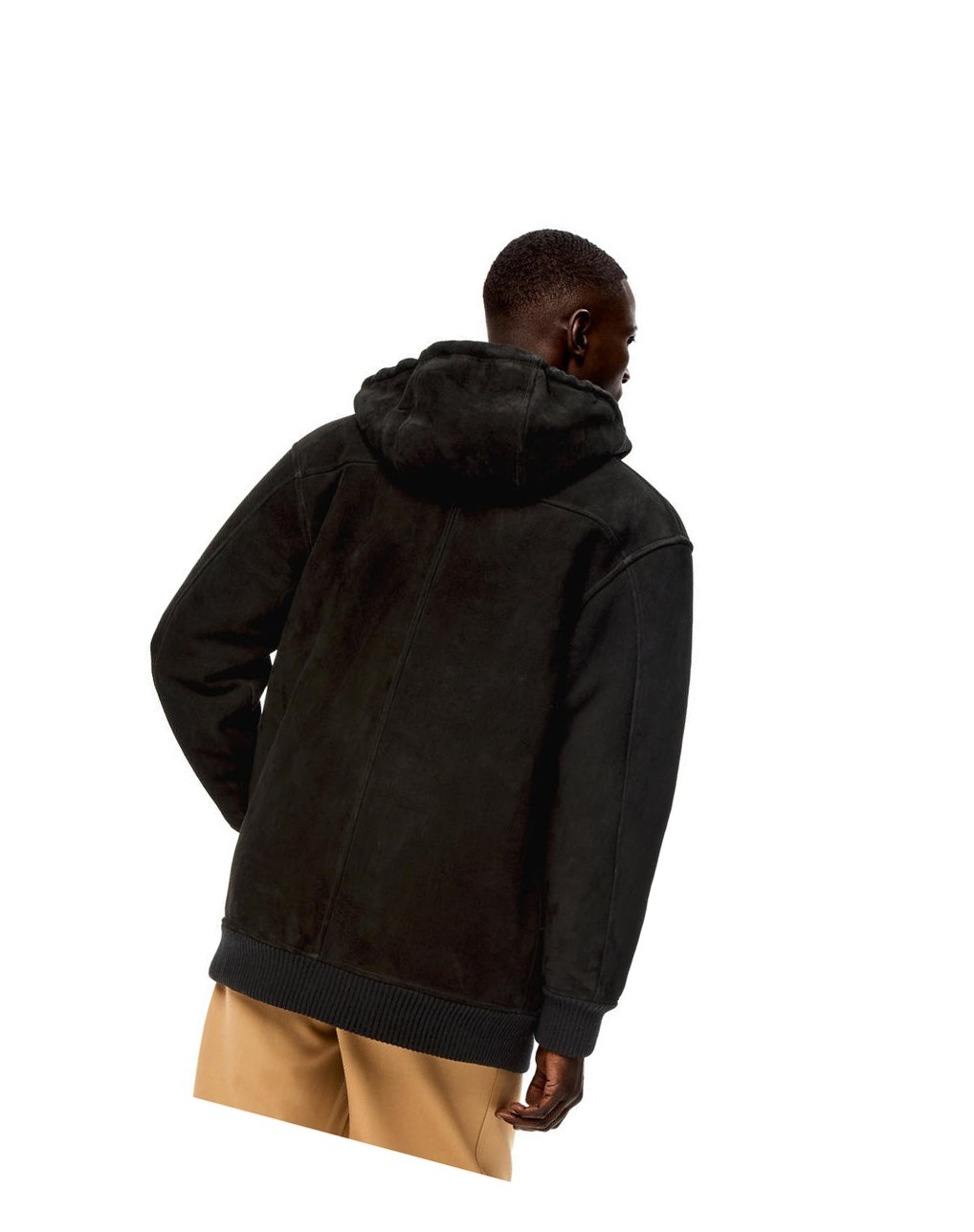 Loewe Zip up hoodie in shearling Negros | ZGSDP-1964