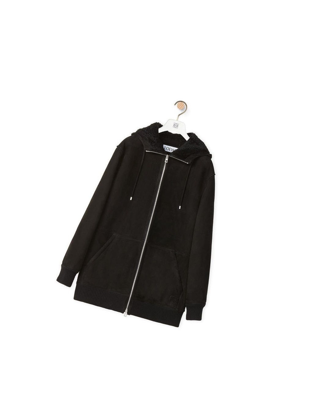 Loewe Zip up hoodie in shearling Negros | ZGSDP-1964