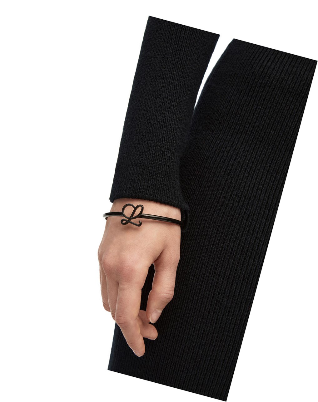 Loewe Zip up midi dress in wool Negros | PHFAB-7096