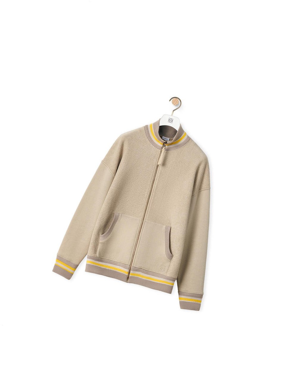 Loewe Zip-up ribbed jacket in cotton Grises | YOWRH-9268