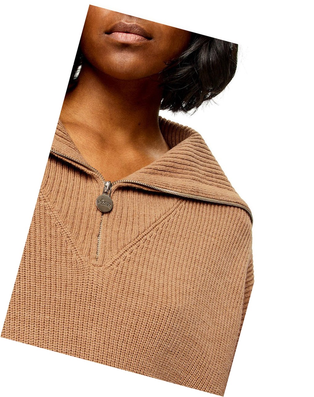 Loewe Zip-up sweater in wool Beige | FETBU-9157