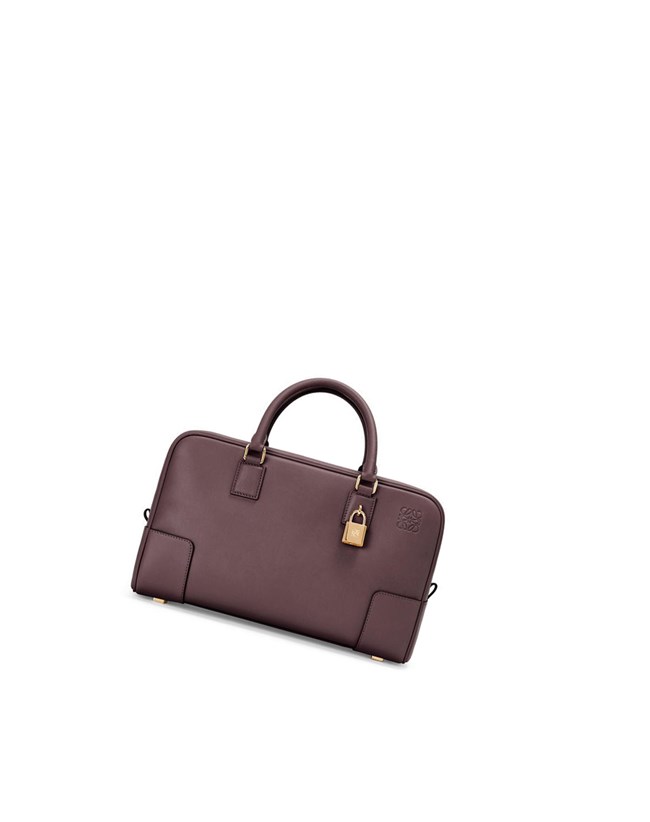 Loewe Amazona 28 bag in nappa calfskin Prune | PRDNS-6120