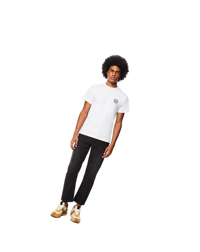 Loewe Anagram T-shirt in cotton Blancos | AHRXJ-0194