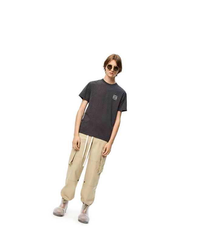Loewe Anagram T-shirt in cotton Grises | VWYGT-5436