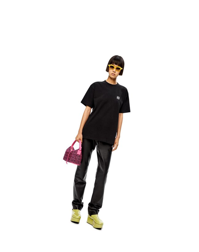 Loewe Anagram T-shirt in cotton Negros | XNEPG-5246
