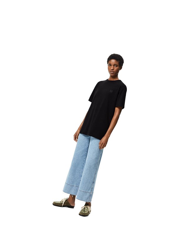 Loewe Anagram T-shirt in cotton Negros | ZDOMN-2953