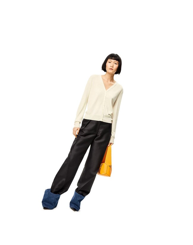 Loewe Anagram cardigan in cashmere Blancos | PAUTB-6247