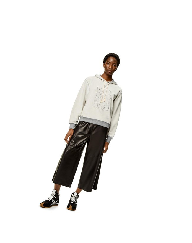 Loewe Anagram hoodie in cotton Grises | MOWGX-6801