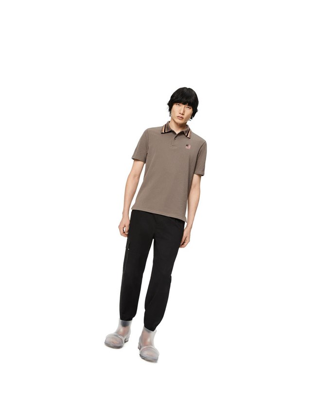Loewe Anagram polo in cotton Grises | KCYRF-6413