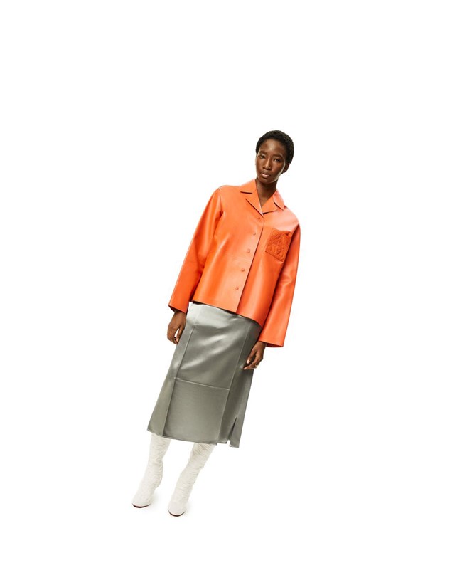 Loewe Anagram pyjama shirt in nappa Naranjas | UQCKW-2564