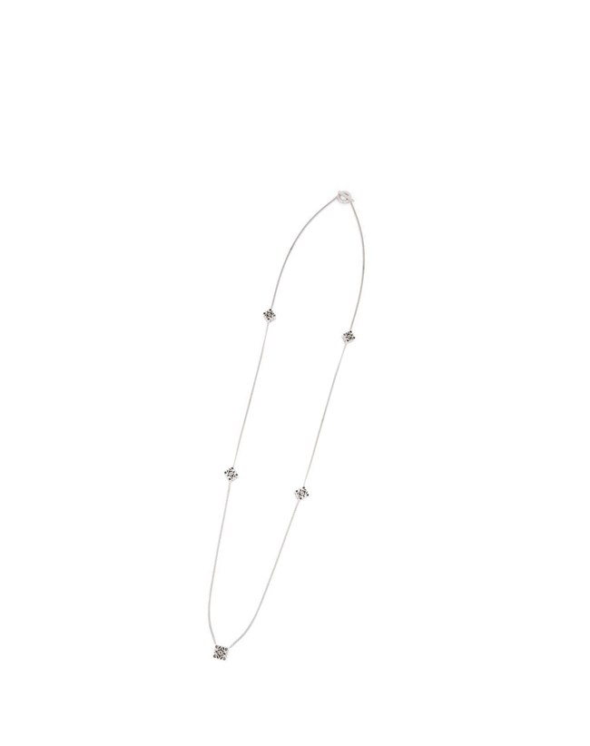 Loewe Anagram sautoir in sterling silver Plateados | VTAOQ-0368
