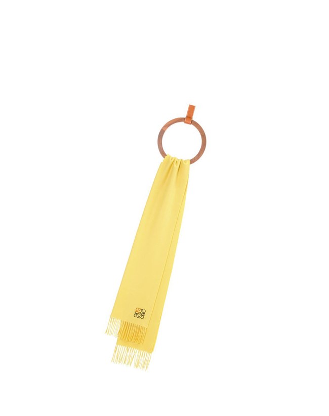 Loewe Anagram scarf in cashmere Amarillos | JYLPK-5829