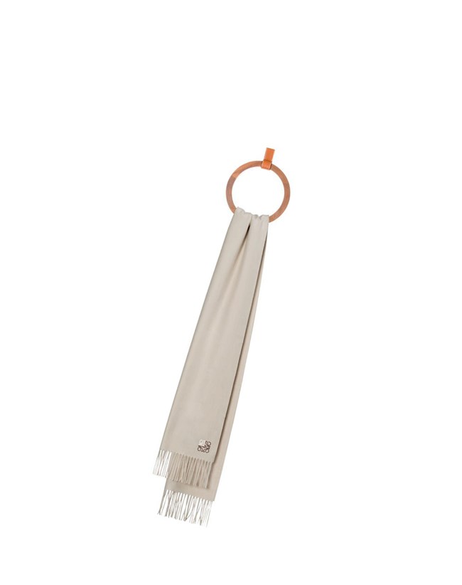 Loewe Anagram scarf in cashmere Beige | HWSLV-8169