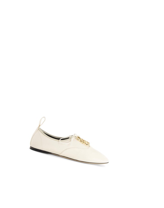 Loewe Anagram soft derby in lambskin Blancos | BEFQW-8605