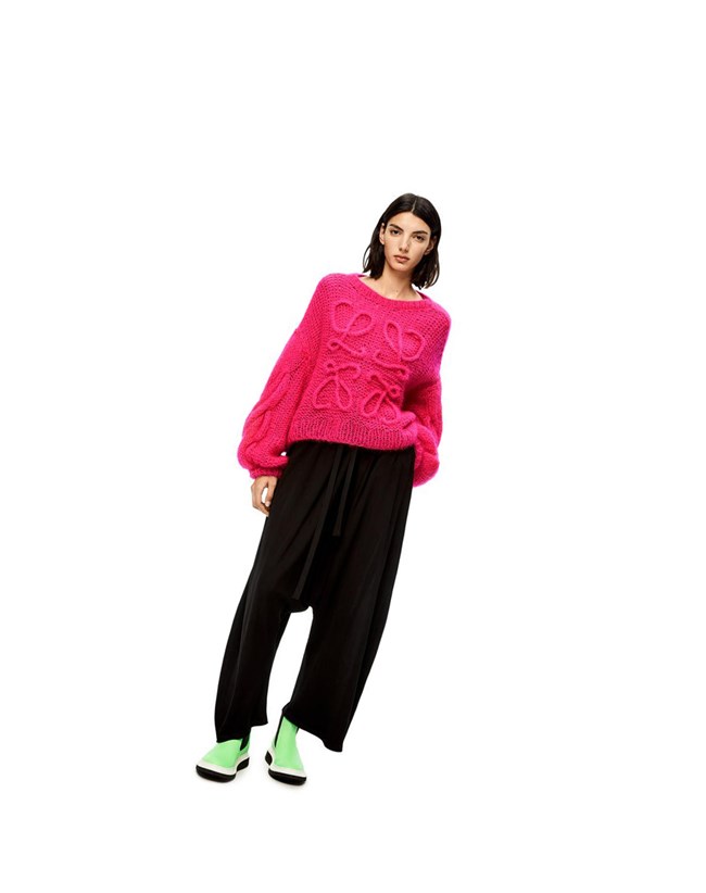 Loewe Anagram sweater in mohair Rosas | UGERJ-9763