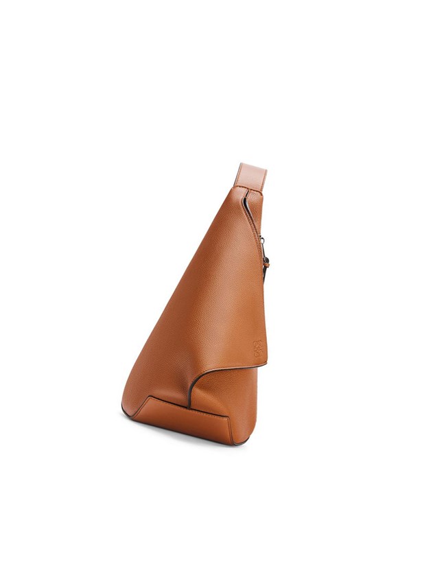 Loewe Anton sling in soft grained calfskin Tan | KDOFQ-8205