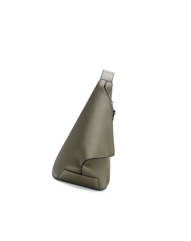 Loewe Anton sling in soft grained calfskin Kaki Verdes | MTDBN-5196