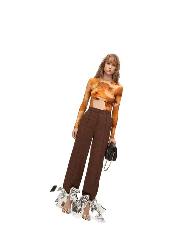 Loewe Balloon print top in technical jersey Multicolor | BGAFJ-8140