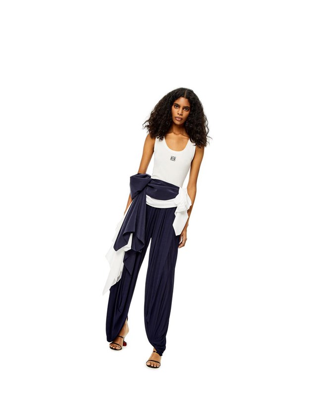 Loewe Balloon trousers in viscose Night | ATFEG-4957