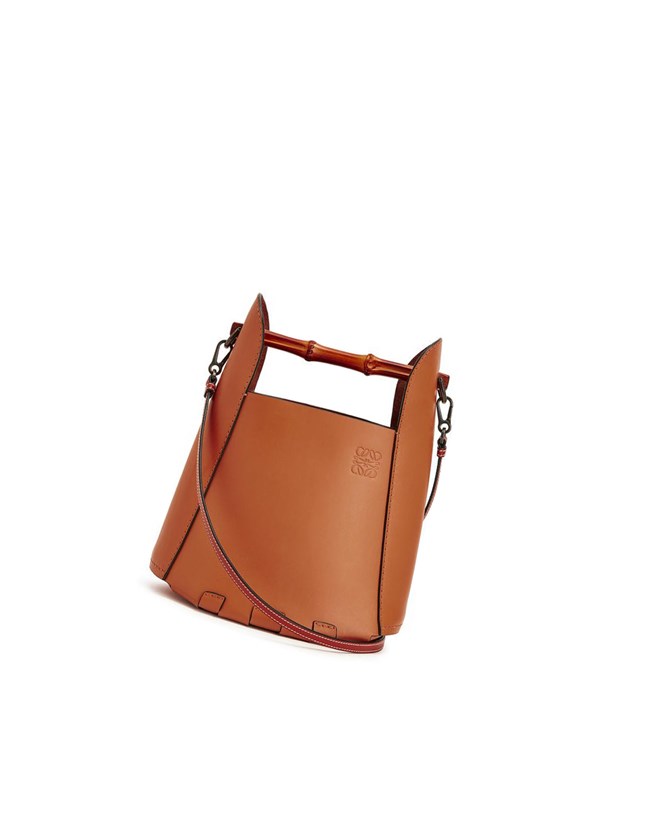 Loewe Bamboo bucket bag in calfskin Tan | LUICH-5836