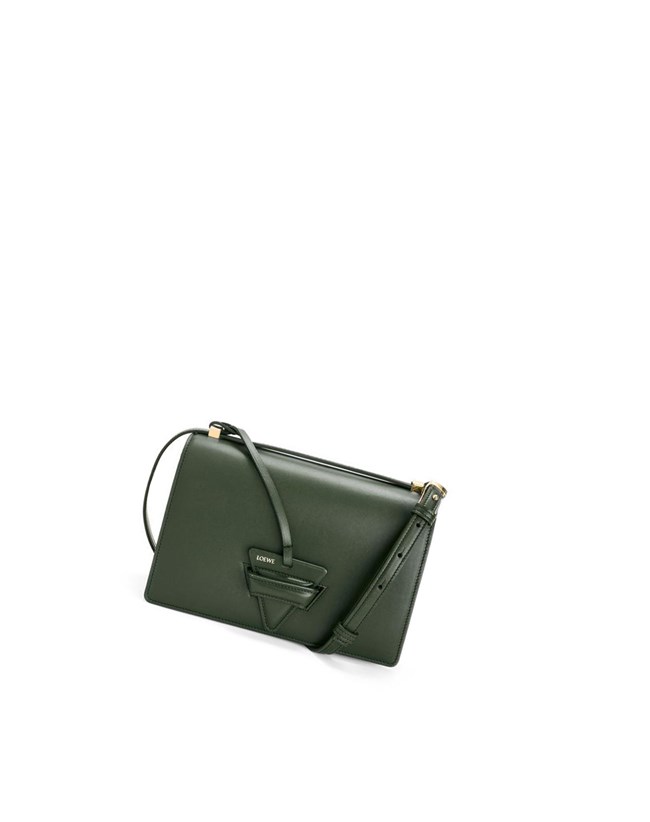 Loewe Barcelona bag in silk calfskin Kaki | UTDXV-3697