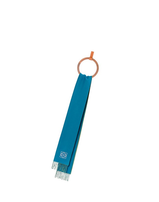 Loewe Bicolour scarf in wool and cashmere Azules | ZYSIC-5764