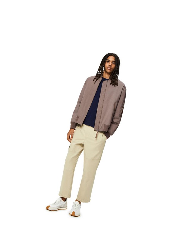 Loewe Bomber jacket in cotton Iron | CAITO-6278