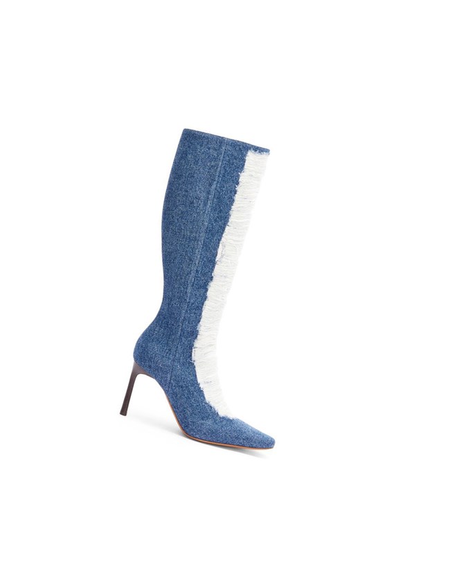 Loewe Boot in ripped denim Washed Denim | RILZH-6293