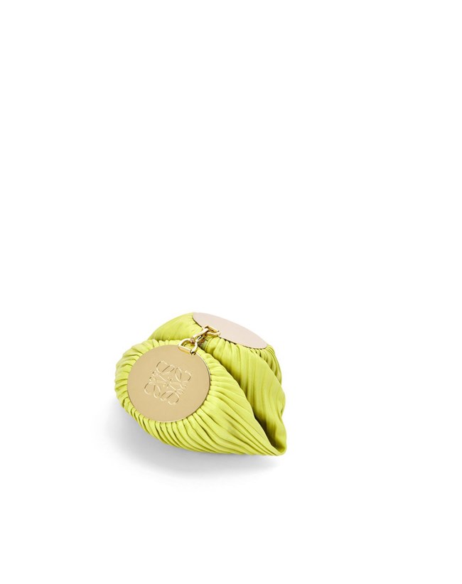 Loewe Bracelet pouch in pleated nappa Amarillos | IUVZM-1570